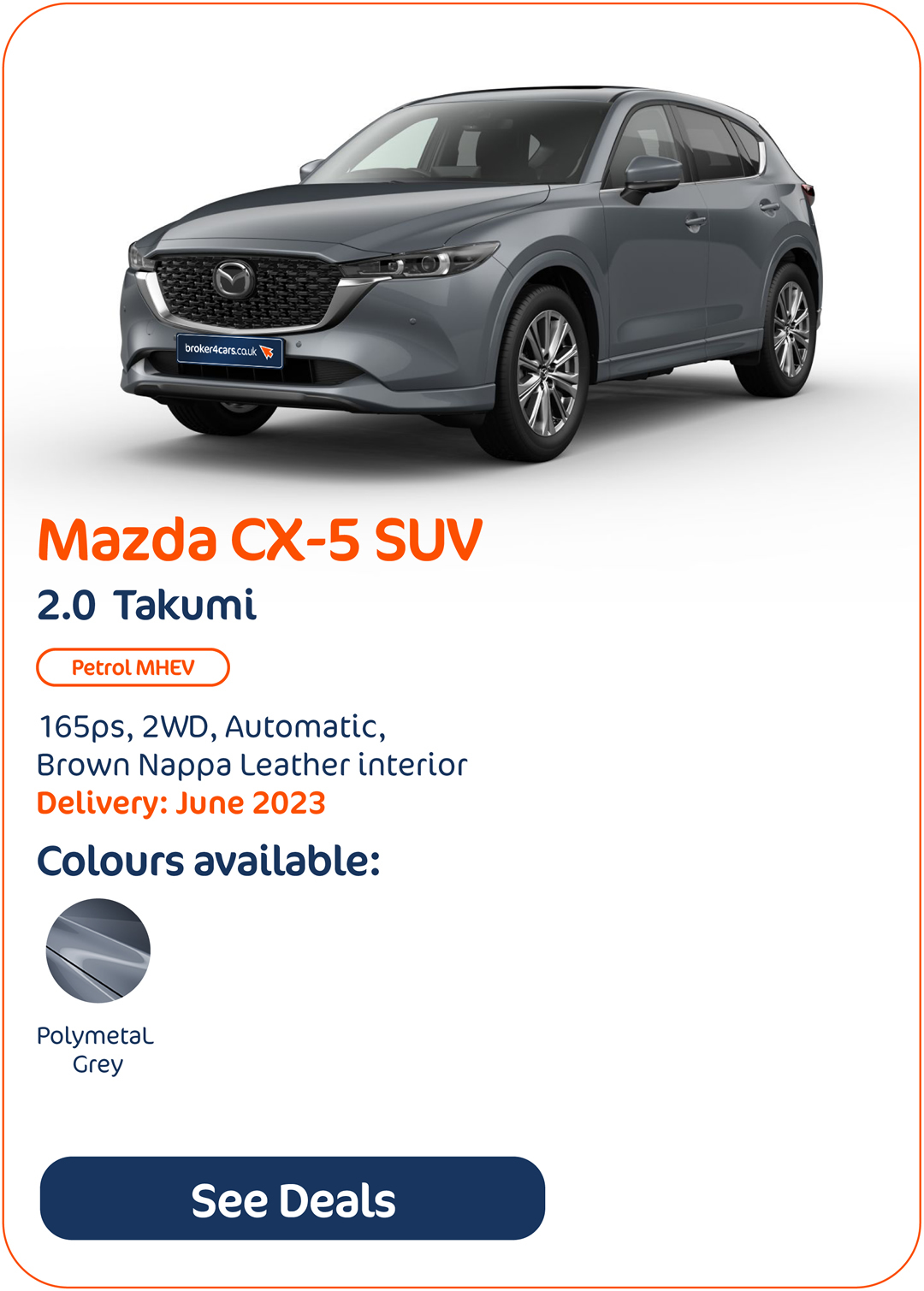 Mazda CX-5 SUV 2.0 Takumi - Click to Enquire